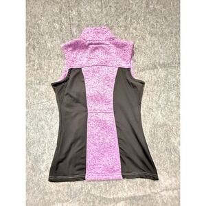 Powder River Outfitters Womens Purple Black Performance Fleece Vest Small NWT